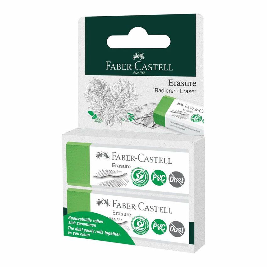 Gumka Dust-Free Eco 2 Szt. Op. Kartonowe Faber-Castell