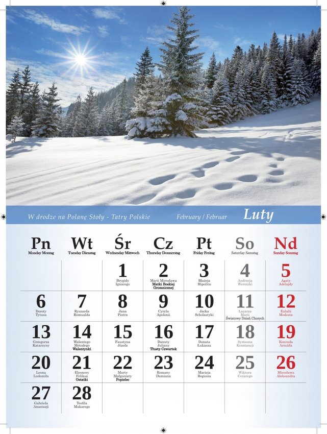 Kalendarz B4 Tatry /Artsezon