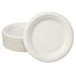 Talerz Okrągły z Trzciny Cukrowej śr.22,5cm Bio 50szt.  /Love Nature