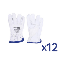 Rękawice Robocze Donau Safety Skóra Kozia Rozm. 10/XL Białe  /DONAU SAFETY 12 Szt.