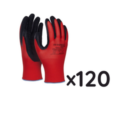 Rękawice Donau Safety Super Latex Kat. II Rozm. 10 Czerwone  /DONAU SAFETY 120 szt.