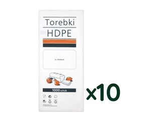 Woreczki HDPE 14/4/38 (Poniżej 15mic) A'1000  /Sarantis 10 opakowań