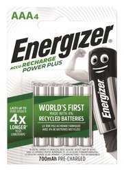 Akumulator ENERGIZER Power Plus, AAA, HR03, 1,2V, 700mAh, 4szt.