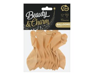 Balony Beauty&Charm, pastelowe cieliste 12"/ 10 szt. /GoDan