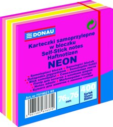 Bloczek Samoprzylepny 76x76 400k 4kol. Neon (różowy) /Donau