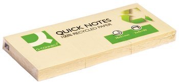 Bloczek Samoprzylepny Q-Connect 100% Recycled 38X51mm 3X100 Kart. Żółty