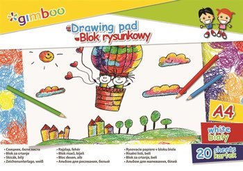 Blok Rysunkowy Gimboo A4 20 Kart. 70Gsm Biały