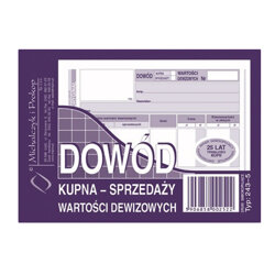 Dowód Kupna-sprzedaży Wartości Dewizowych A6 80k /MiP