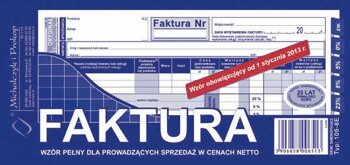 Faktura Netto 1/3 A4 Oryg.+1k Poziom 105-8E /MiP