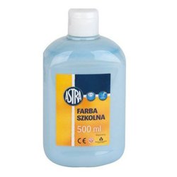 Farba Szkolna Astra 500ml Butelka [301112006] Niebieska Jasna