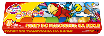 Farby do Malowania Na Szkle 12+1 kol. 20ml Sweet Colours / Otocki