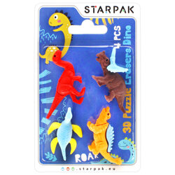 Gumka 3D Puzzle Dino 4szt. /Starpak