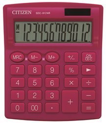 Kalkulator Biurowy Citizen Sdc-812Nrpke 12-Cyfrowy 127X105mm Różowy