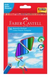 Kredki Eco Colour Trójkątne 36 Kol. + Temperówka Opakowanie Karton Faber-Castell