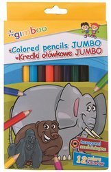 Kredki Ołówkowe Gimboo Jumbo Sześciokątne 12Szt. Mix Kolorów
