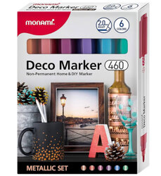 Markery akrylowe Deco Marker B 460 6 kol. Metal (B:6C) MonAmi (2080001506)