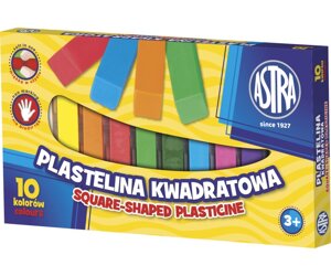 Plastelina 10 kol. Kwadratowa [303115006] /Astra