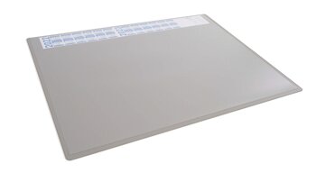 Podkład na biurko 650x500 mm z przezroczystą nakładką PP szary / Durable