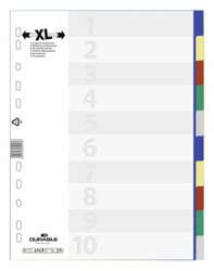 Przekładki do Segregatorów Czyste (10) Strona Tytułowa PP A4 Poszerzane Mix Kolorów /Durable 674727
