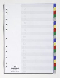 Przekładki do Segregatorów Czyste (20) Strona Tytułowa PP A4 Mix Kolorów /Durable 675827