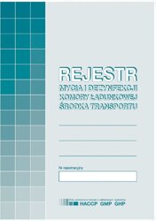 Rejestr Mycia i Dezynfekcji Komory Ładunkowej A5 H91-3 /MiP