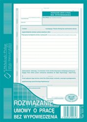 Rozwiązanie Umowy o Pracę Bez Wypowiedzenia A5 Oryg.+1k 523-3 /MiP