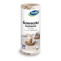 Ściereczki kuchenne na rolce o zapachu VANILLA LATTE 30szt / Stella