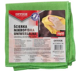 Ścierka Uniwersalna Office Products  mikrofibra Gr. 240G/Mkg 30X30Cm