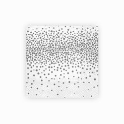 Serwetki 33x33cm A'20 (SDL098208) Confetti Srebrne /Paw