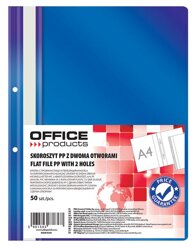 Skoroszyt Office Products PP A4 2 Otwory 100/170 mikr. Wpinany Granatowy