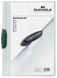 Skoroszyt Zaciskowy A4 PP Swingclip 30 Kartek Zielony /Durable 226005