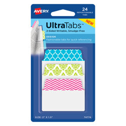 Ultra Tabs samoprzylepne zakładki indeksujące ze wzorem 50,8x38mm No.74774 / Avery