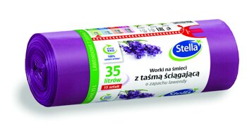 Worki Na Śmieci 35L A'15 z Taśma  Lawendowe /Stella