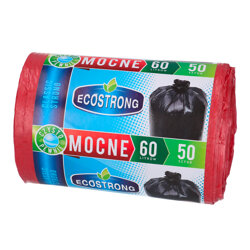 Worki Na Śmieci HDPE 60L A'50 Czerwone /Sipeko