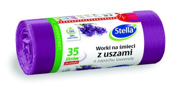 Worki Na Śmieci LDPE 35L A'24 z Uszami Lawendowe /Stella