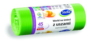 Worki na śmieci STELLA z uszami 45 l 20 szt. zielone zielony