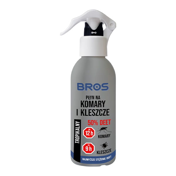 BROS Płyn na komary i kleszcze 50% DEET 130 ml