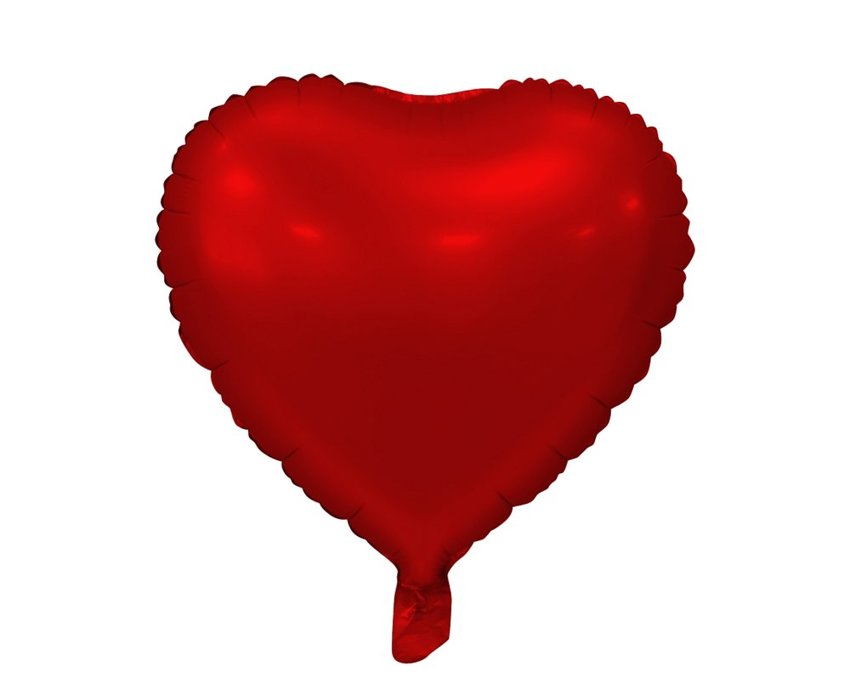 Balon foliowy Serce, matowe, czerwone, 18 cali /GoDan
