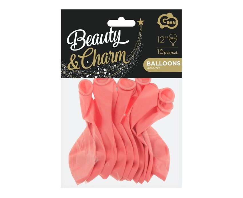 Balony Beauty&Charm, pastelowe blady różowy 12"/ 10 szt. /GoDan