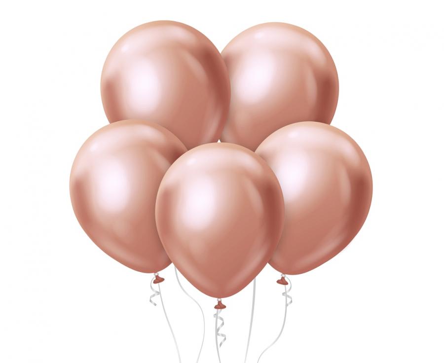 Balony Beauty&Charm, platynowe różowo-złote 12"/ 7 szt.  /GoDan