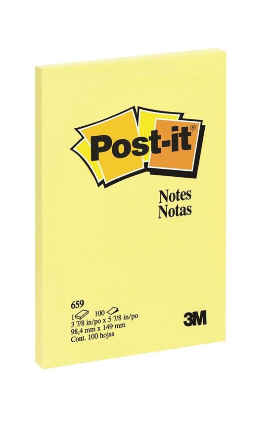 Bloczek Samoprzylepny Post-It (659) 152X102Mm 1X100 Kart. Żółty