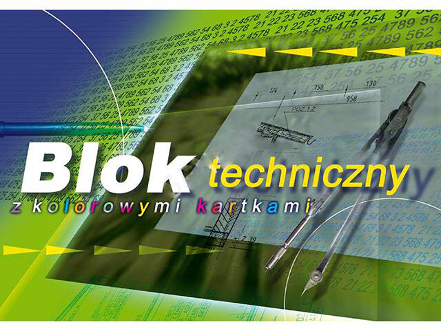Blok Techniczny A4 15k Premium Kolor Kreska
