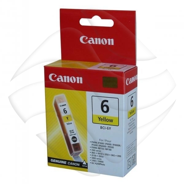 Canon BCI-6Y iP3000/8500/i865/905/i9100/S800/S900 Yellow (Oryg.)