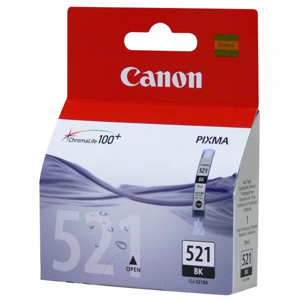 Canon CLI-521BK iP3600/4700/MP550/620/980/MX860 Czarny (Oryg.)