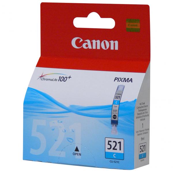 Canon CLI-521C iP3600/4700/MP550/620/980/MX860 Cyan (Oryg.)