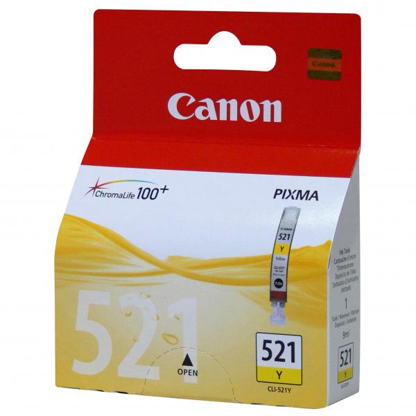 Canon CLI-521Y iP3600/4700/MP550/620/980/MX860 Yellow (Oryg.)