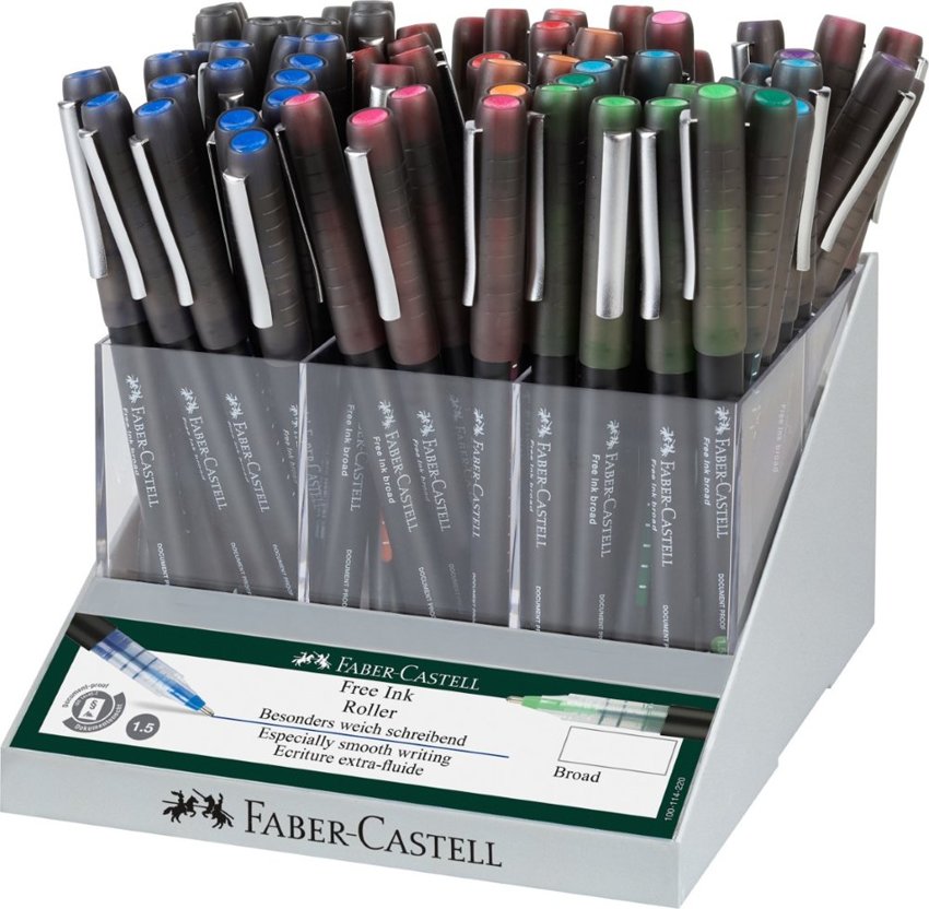 Cienkopis Kulkowy Free Ink 1,5 mm Display 72 szt. Faber-Castell