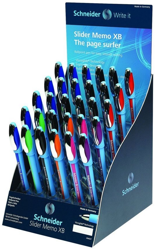 Display Długopisów Schneider Slider Memo Xb 30 Szt. Miks Kolorów