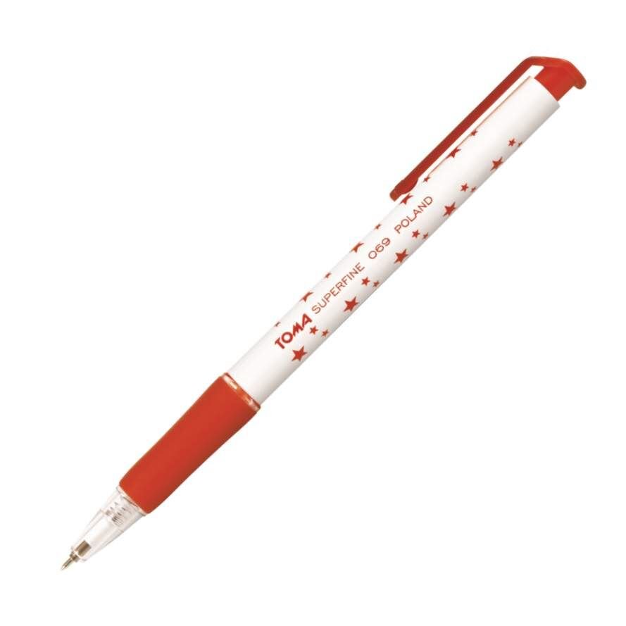 Długopis Aut. Toma Superfine 069 0,5mm Czerwony