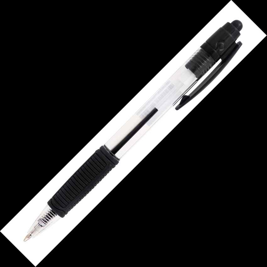 Długopis Automatyczny Base 0,7Mm Z Gumowym Uchwytem Memobe Czarny
